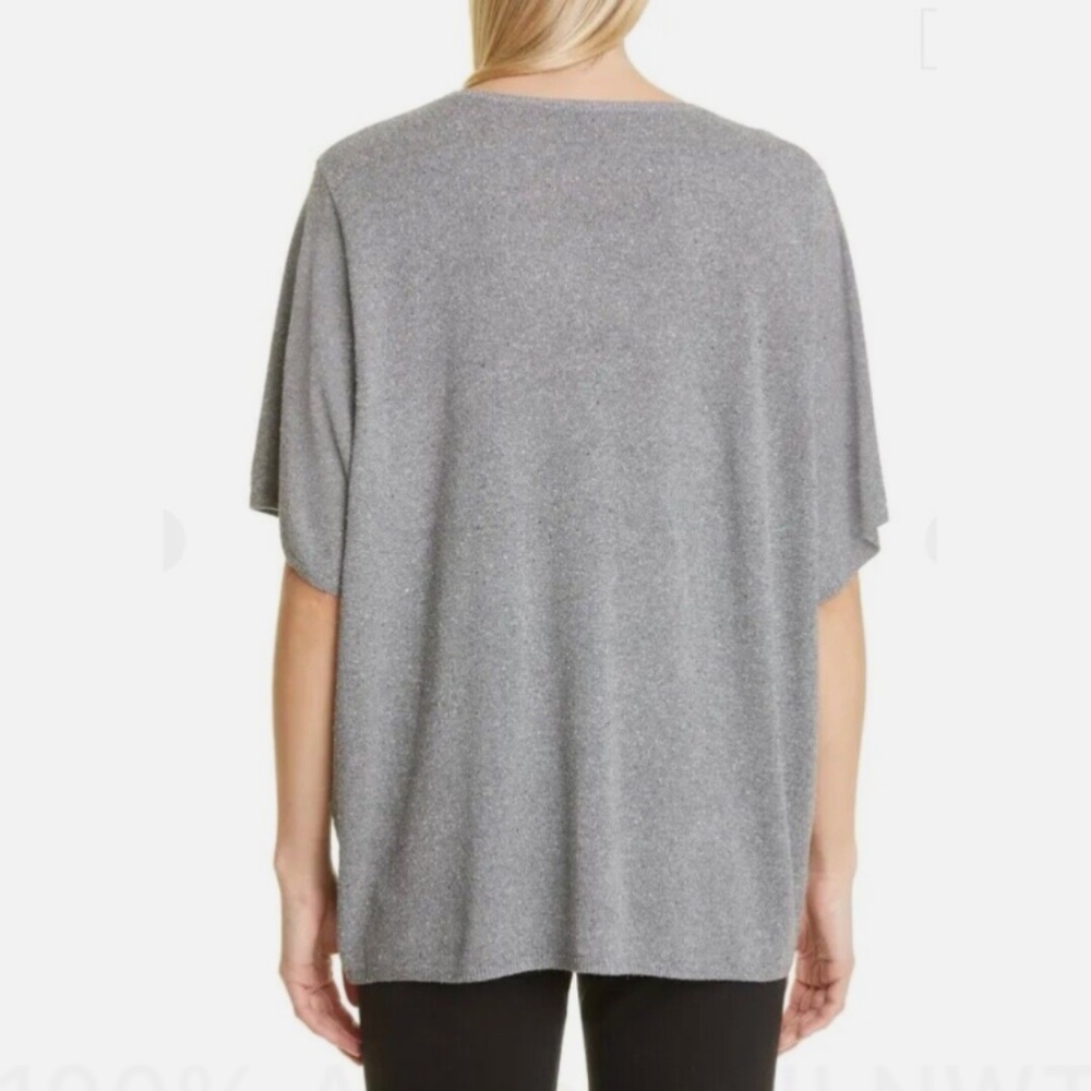 ★100% Authentic!! NWT Org.$360 TOTÊME  Oversize Silk T-Shirt M★ - Picture 4 of 8